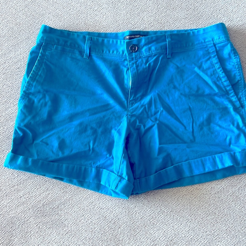 Turquoise blue banana republic shorts